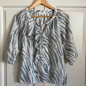 Loft 3/4 sleeve blouses zebra print